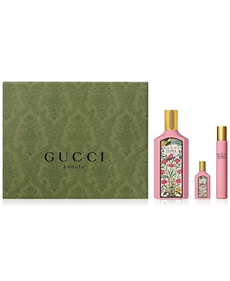 gucci red perfume gift set|flora gorgeous gardenia gift set.